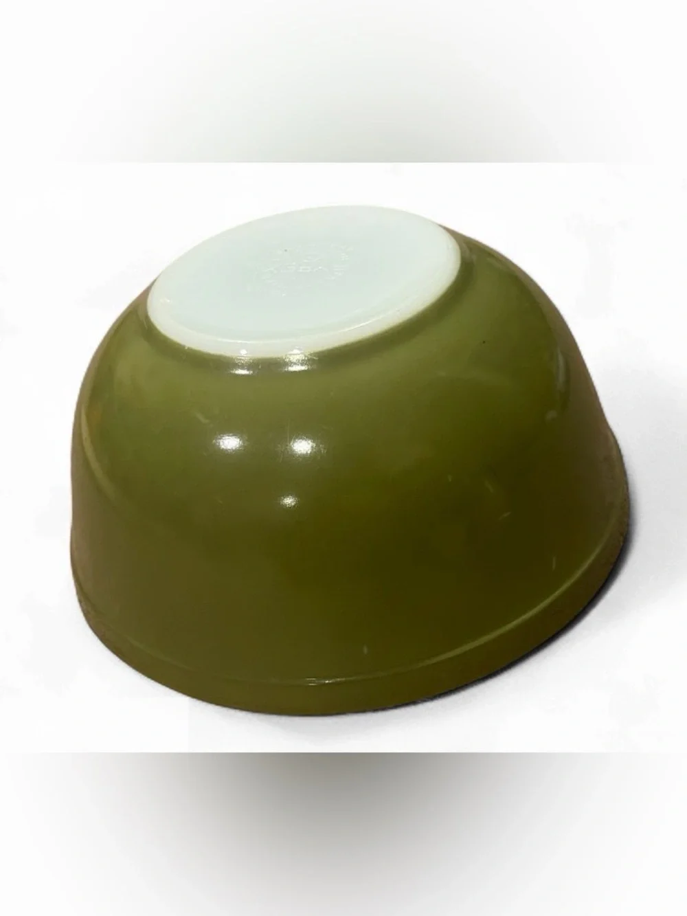 Vintage Pyrex Avocado Green 2 1/2 Qts Mixing Bowl 403 Ovenware USA Kitchenware